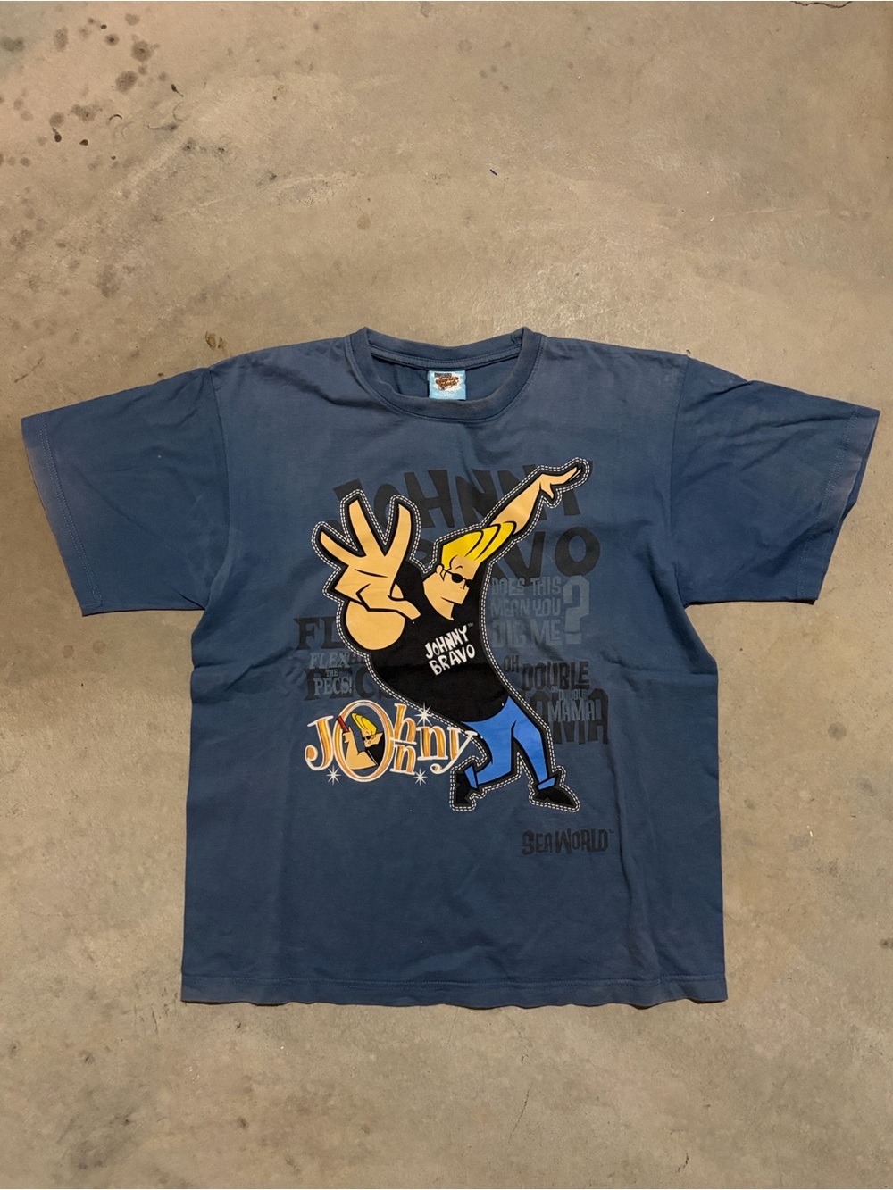 Vintage Johnny Bravo Cartoon Network Short Sleeve Shirt